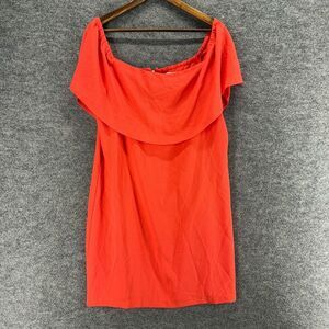 Charles Henry Dress Women XL Red Shift Short Zipper Lined Short Sleeve Casual